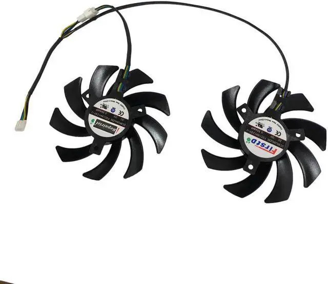 Alt view image 5 of 5 - 2pcs/lot RX 480/470 Graphics 4Pin 85mm fans 0.35A VGA Cooler Fan For XFX R9 390/390X 8G RX480 RX470 Video Card cooling