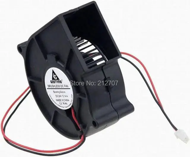 Alt view image 6 of 6 - DC 24V 2Pin 7CM 75mm X 30MM 70MM Brushless Cooling Blower Fan 24 Volt