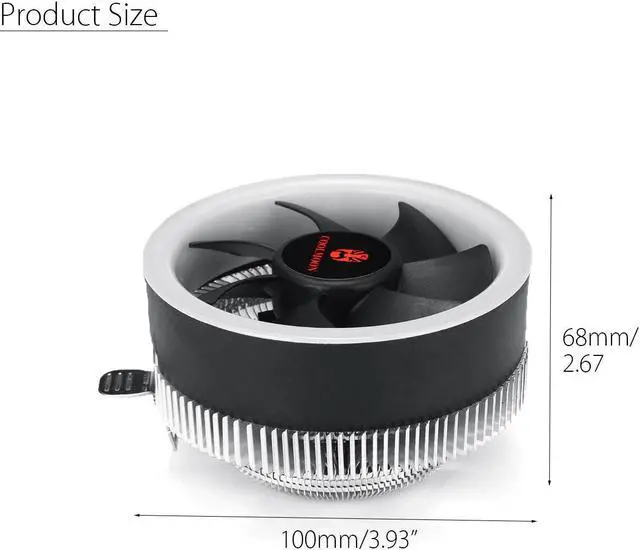 Alt view image 4 of 6 - S SKYEE PC CPU Cooler Fan Heatsink LED Blue Aperture CPU Cooling Fan Quiet Radiator For Intel 775/1156 for AMD AM2 AM2+ AM3 AM3+
