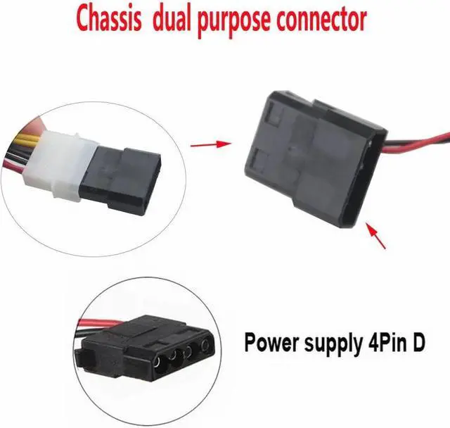 Alt view image 5 of 6 - 1 Piece DC 12V 2 Wire 4Pin 120x120x25mm Cooler 12025 12cm PC Case System Cooling Fan 120mm x 25mm 120mm*120mm