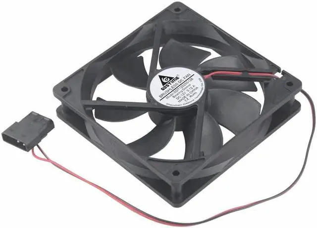 Alt view image 3 of 6 - 1 Piece DC 12V 2 Wire 4Pin 120x120x25mm Cooler 12025 12cm PC Case System Cooling Fan 120mm x 25mm 120mm*120mm