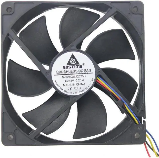 Alt view image 4 of 6 - 120mm 120x25mm 12V 4Pin DC Brushless PC Computer Hydraulic Bearing CPU Cooling Fan