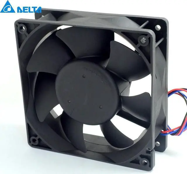 Alt view image 4 of 6 - Delta AFB1212VHE F00 signal 120mm 12cm DC 12V 0.90A 3 pin server inverter axial blower cooler cooling fan