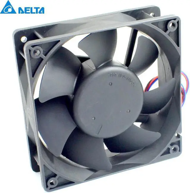 Alt view image 3 of 6 - Delta AFB1212VHE F00 signal 120mm 12cm DC 12V 0.90A 3 pin server inverter axial blower cooler cooling fan