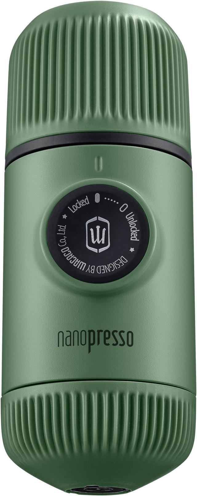 WACACO Nanopresso Elements Portable Espresso Maker bundled with Nanopresso  Protective Case, 18 Bar Pressure, Extra Small Travel Coffee Maker, Manually  Operated - Moss Green 