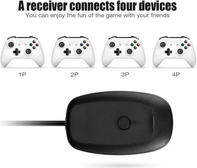 Alt view image 5 of 7 - USB Wireless Receiver Game Controller Adapter For Microsoft Xbox 360 Windows PC