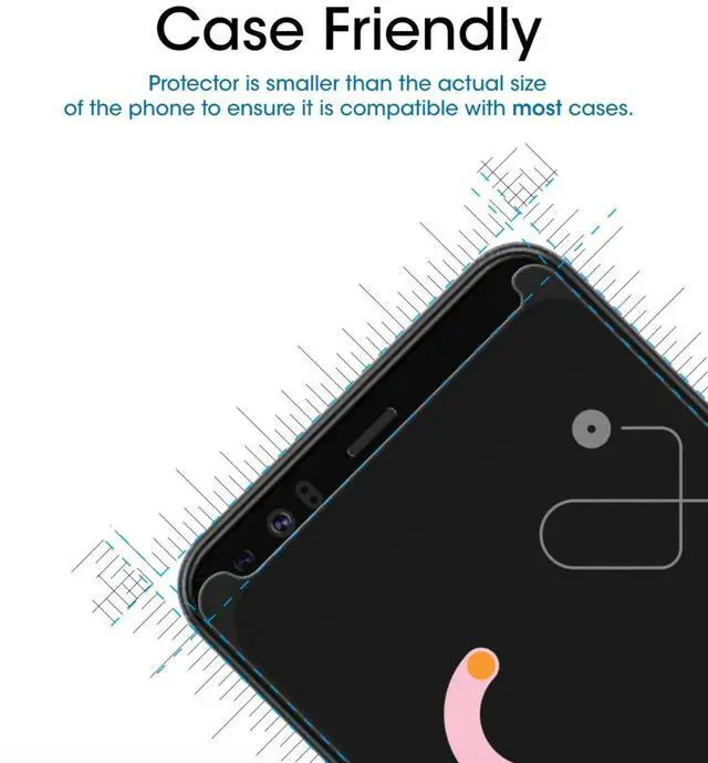 Alt view image 5 of 6 - Google Pixel 4 XL Screen Protector (3 Pack) Premium Real Tempered Glass
