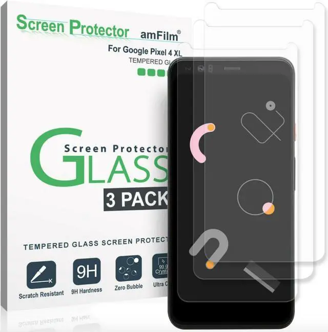 Main image of Google Pixel 4 XL Screen Protector (3 Pack) Premium Real Tempered Glass