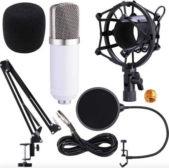 Alt view image 3 of 7 - Condenser Microphone Kit Studio Recording Pro Filter Boom Arm Stand