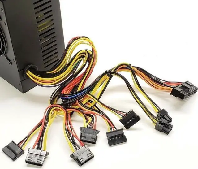 Alt view image 3 of 4 - Hercules DUAL FAN 600w-Max ATX Power Supply SATA, 20+4-pin, 6-Pin