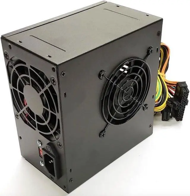 Alt view image 2 of 4 - Hercules DUAL FAN 600w-Max ATX Power Supply SATA, 20+4-pin, 6-Pin