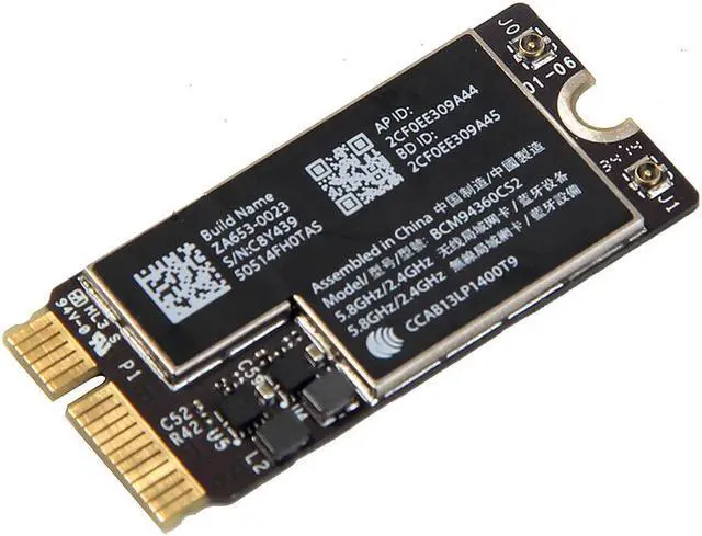 Alt view image 2 of 7 - Broadcom BCM94360CS2 802.11ac Wifi Card For Macbook Air A1465 A1466 MD711 BT4.0