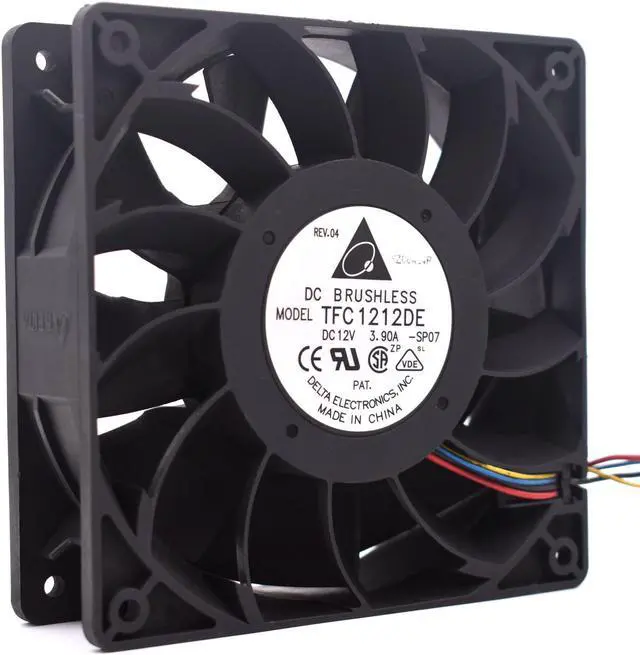 Alt view image 2 of 3 - Delta TFC1212DE 120mm 12cm PWM 252CFM 12038 DC 12V cooling fans New