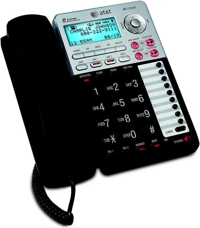 Alt view image 6 of 16 - ATT ATT-ML17939 ATT 2-LINE CORDED WITH ITAD/CID