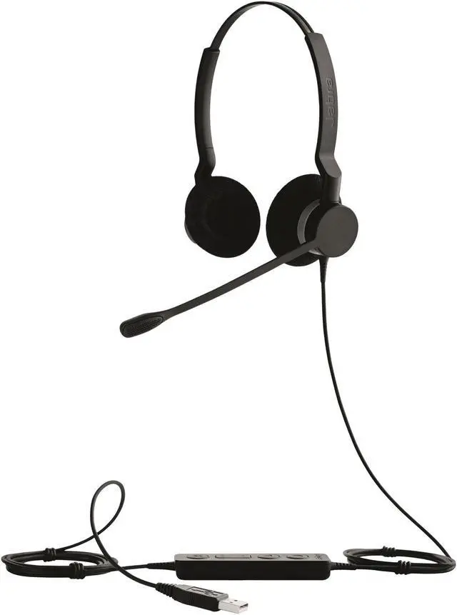 Alt view image 8 of 13 - Jabra Biz 2300 USB UC Duo Wired Headset