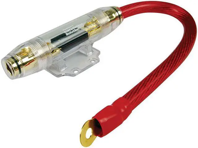 Alt view image 2 of 3 - Installation Solution 0 Gauge 12" Wire with ANL Fuse Holder & 100 Amp Fuse