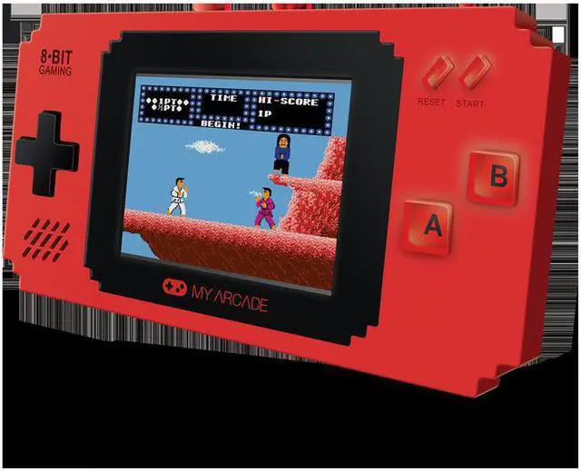 Alt view image 8 of 8 - MY ARCADE Pixel Player Portable Handheld 300 Built-in Video Games w/ Data East Hits: Bad Dudes, Joe & Mac, BurgerTime, Karate Champ, Heavy Barrel, and many more
