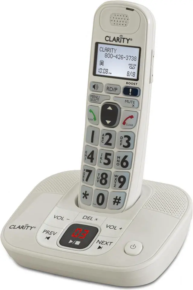 Alt view image 5 of 20 - Clarity D712 Digital DECT 6.0 Cordless Phone Integrated Answering Machine