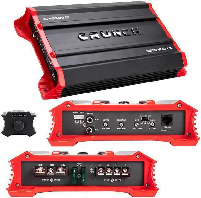 Main image of Crunch Ground Pounder 1 x 875 @ 4 Ohms 1 x 1750 @ 2 Ohms 1x 3500 @ 1 Ohms D Class