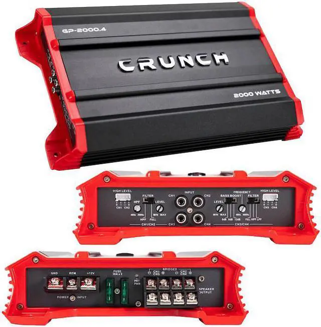 Main image of Crunch Ground Pounder 4 x 250 @ 4 Ohms 4 x 500 @ 2 Ohms 2 x 1000 Watts @ 4 Ohms Bridged