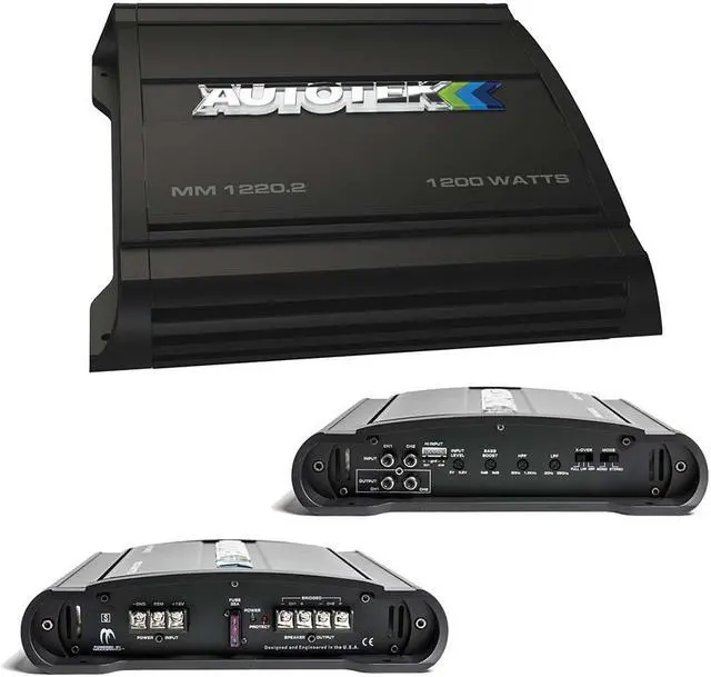 Alt view image 8 of 9 - Autotek MM1220.2 Mean Machine 1200-Watt 2-Channel Bridgeable Amp