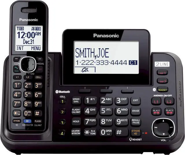 Alt view image 13 of 20 - Panasonic KX-TG9541B-N 1 Handset Cordless Phone