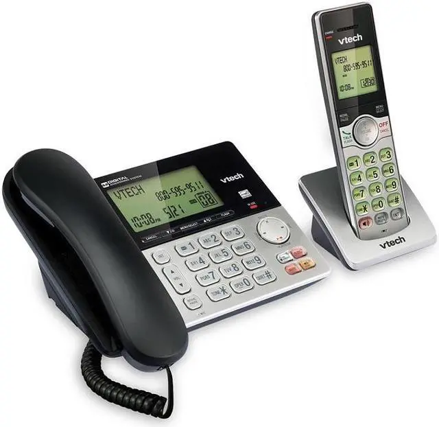 Alt view image 3 of 7 - Vtech Cs6949 Dect 6.0 Standard Phone - Black Silver