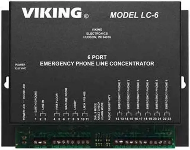 Alt view image 4 of 14 - VIKING ELECTRONICS VK-LC-6 6 Port Line Concentrator for Emergency