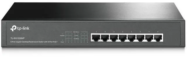 Alt view image 6 of 20 - TP-Link TL-SG1008MP - switch - 8 ports - unmanaged - rack-mountabl (TL-SG1008MP)
