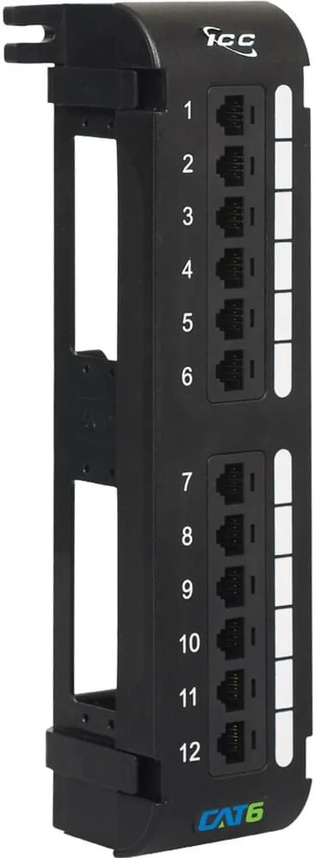 Alt view image 6 of 7 - ICC Patch Panel, 12 Port CAT6, Vertical