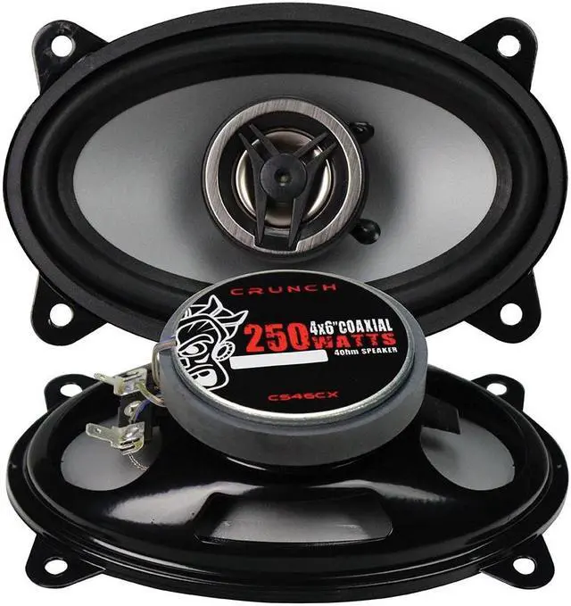 Alt view image 20 of 20 - Crunch 250 Watt 4 x 6-Inch Coaxial Car Audio Speakers
