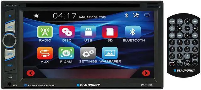 Alt view image 6 of 10 - BLAUPUNKT SANJOSE 120 Blaupunkt 6.2 D.Din Touchscreen AM/FM/DVD/BT