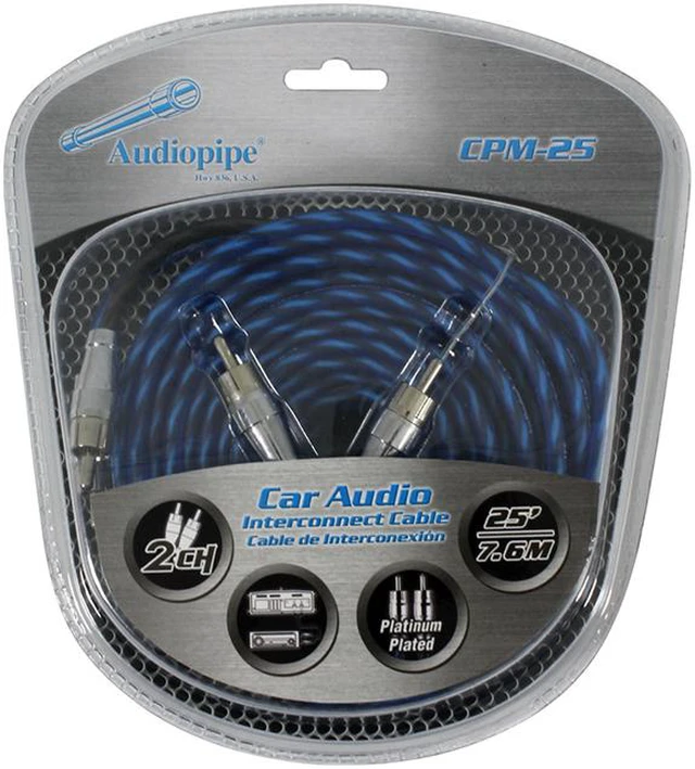 Alt view image 2 of 5 - AUDIOPIPE CPM-25 Audiopipe Platinum Plated Interconnect Cable 25ft