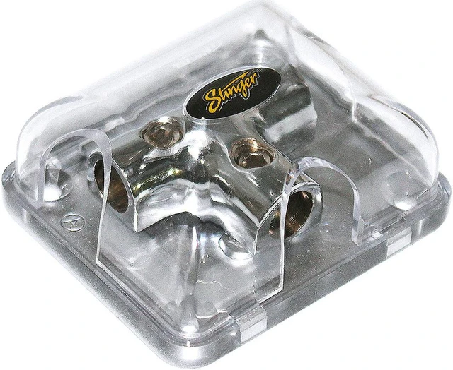 Alt view image 3 of 6 - Stinger Power/Ground 0 Gauge AWG Car Stereo Amp Wire Distribution Block 0G