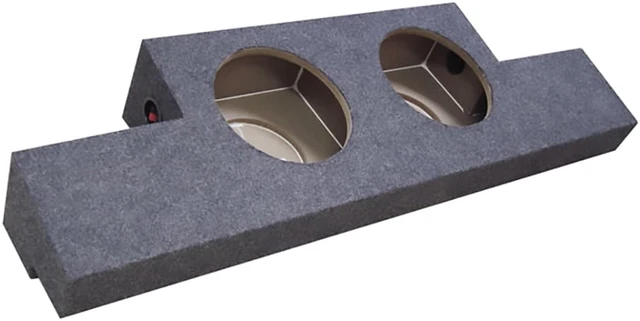 Alt view image 9 of 10 - Qpower QGMC102004 Empty Woofer Enclosure Dual 10" 'T' Shape Crew Cab
