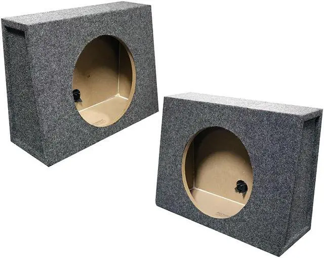 Alt view image 8 of 8 - Qpower QTW10S *Tw10S* Empty Split Woofer Box; 10" Angle;