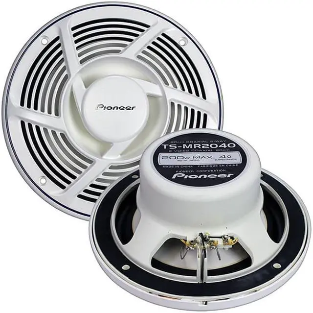Alt view image 3 of 7 - Pioneer TS-MR2040 8" 200W Max Power IMPP Cone 2-Way Marine Coaxial Speakers