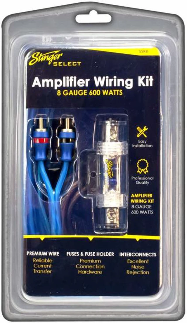 Alt view image 6 of 9 - Stinger SSK8 8 Gauge Select Wiring Kit with Ultraflexible Copper-Clad Aluminum Cables
