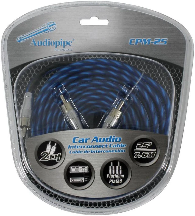 Main image of AUDIOPIPE CPM-25 Audiopipe Platinum Plated Interconnect Cable 25ft