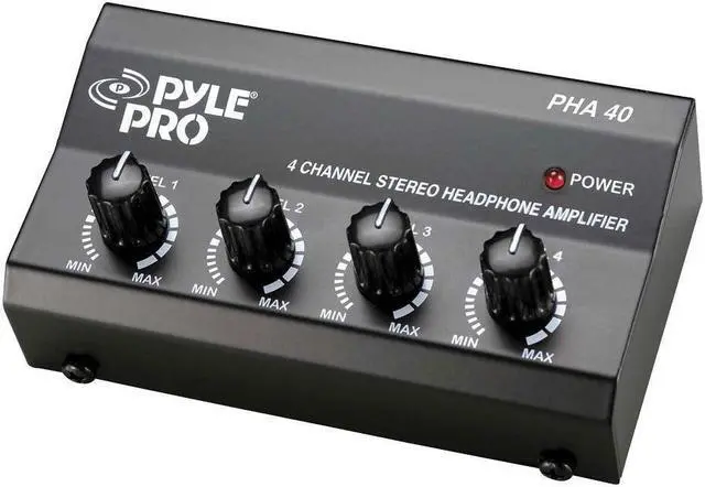 Alt view image 4 of 6 - Pyle PHA40 4 Channel Stereo Headphone Amplifier