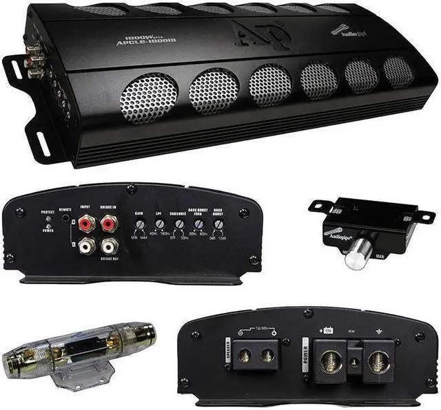 Alt view image 7 of 11 - Audiopipe APCLE-18001D Class D 1800 Watt Monoblock Car Stereo Amplifier, Black