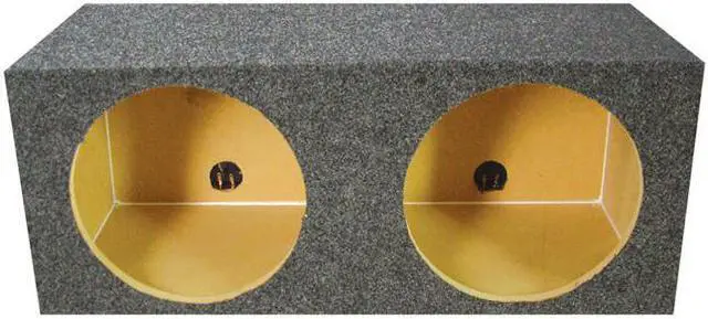 Alt view image 2 of 3 - Qpower QMPSQ10E Empty Woofer Box [2]10" Qpower Square Style *mpsq10e*