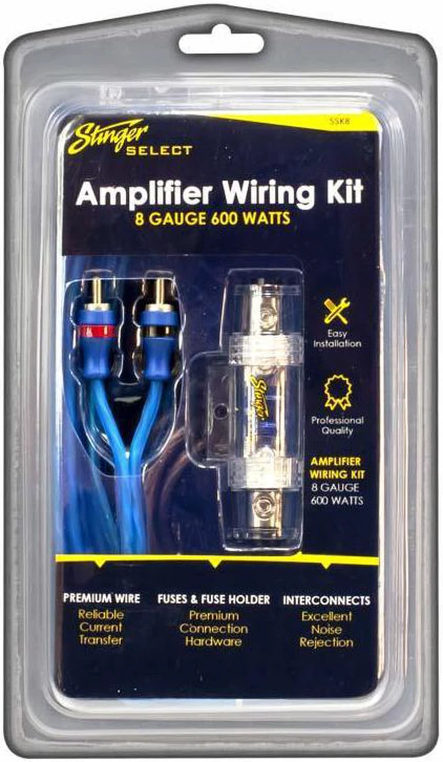Alt view image 5 of 9 - Stinger SSK8 8 Gauge Select Wiring Kit with Ultraflexible Copper-Clad Aluminum Cables