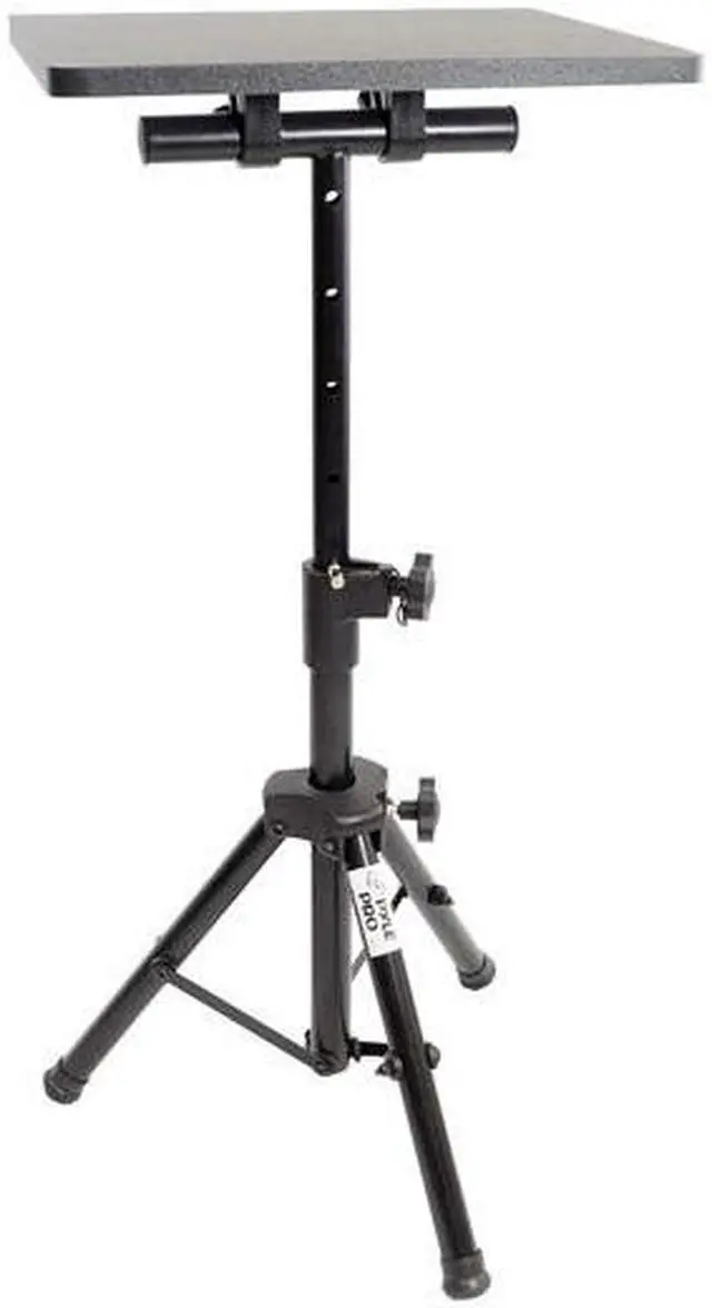 Alt view image 9 of 19 - Pyle PLPTS2 Universal Device Stand - Height Adjustable Tripod Mount (For Laptop, Notebook, Mixer, DJ Equipment)