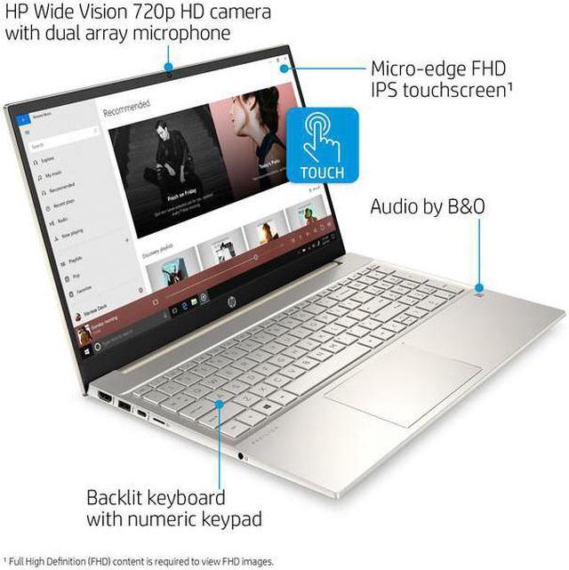 Alt view image 4 of 5 - HP Pavilion 15" FHD Touchscreen Business&Home Laptop, Intel Core i5-1135G7 upto 4.2GHz, 8GB DDR4, 256GB NVMe M.2 SSD, WiFi 6, Bluetooth, Webcam, HDMI, Windows 10 Home /Lone Star Mousepad