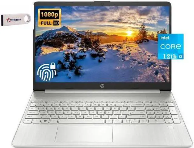 Main image of HP 15 Laptop, 15.6" FHD (1920 x 1080) Display, Intel Core 12TH i3-1215U Upto 4.4GHz, 16GB RAM, 256GB NVMe SSD, HDMI, Card Reader, Wi-Fi, Bluetooth, Windows 11 Pro/XTREDURA FLASH DRIVE