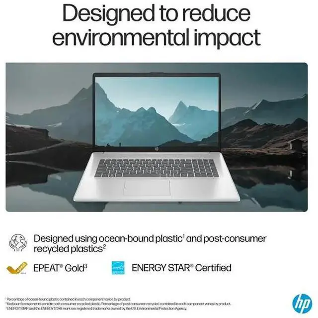 Alt view image 2 of 6 - HP 17 Home & Business Laptop,17.3" FHD 1920 x 1080 , AMD Ryzen 5  7520U (Beat i5-1135G4) 8GB DDR5 RAM, 256GB SSD, Webcam, Bluetooth, Wi-Fi, MS Office License  Windows 11 Home/XTREDURA FLASH Drive