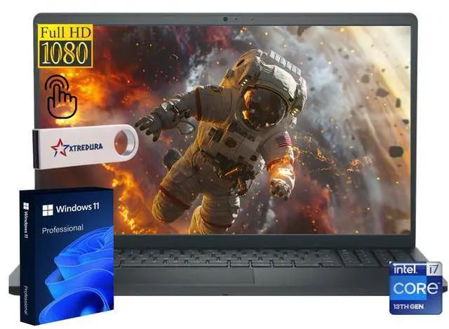 Main image of Dell Inspiron 3000 Home & Business Laptop Notebook ,15.6" FHD Touch Display,13th Gen Intel i7-1355U (Beat I5-1225U),20GB RAM,1TB SSD, Webcam, Bluetooth, Wi-Fi, Windows 11 Pro/XTREDURA FLASH Drive