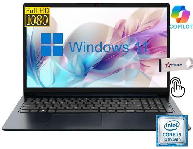 Main image of Lenovo Ideapad 1i 15.6" FHD Touchscreen Business&Home Laptop, 13th Intel Core i5-1334U Upto 4.6GHz, 16GB RAM, 256GB PCle SSD, Windows 11 Home, Blue