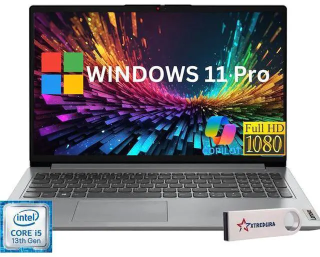 Main image of Lenovo Ideapad 1i 15.6" Full HD Business&Home Laptop, 13th Intel Core i5-1335U Upto 4.6GHz, 16GB RAM, 256GB PCle SSD, Windows 11 Pro, Grey/HUB